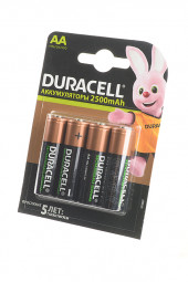 Аккумулятор Duracell HR6 АА 2500мАч BL4, 1 штука Аккумулятор Duracell HR6 АА 2500мАч BL4, 1 штука