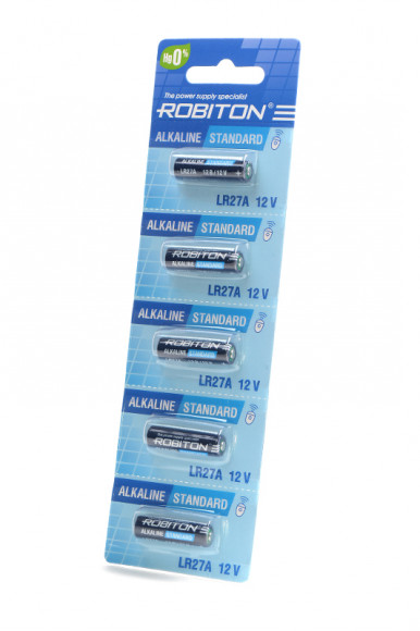 Батарейка (элемент питания) Robiton Standard R-27A-0-BL5 27A (0% Hg) BL5, 1 штука