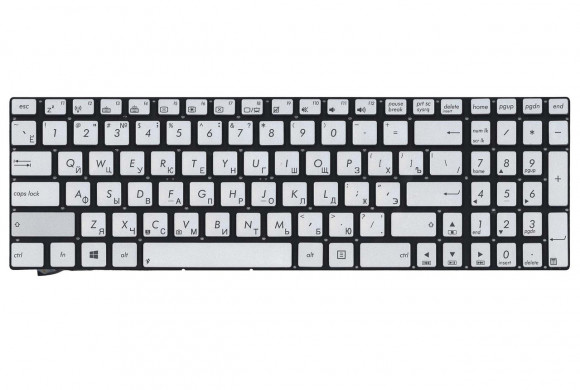 Клавиатура для ноутбука Asus Q550, серебристая