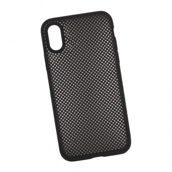Силиконовый чехол "LP" для Apple iPhone X "Silicone Dot Case", черный (коробка)
