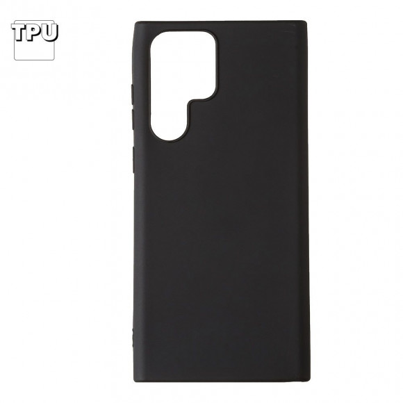 Силиконовый чехол "LP" для Samsung Galaxy S22 Ultra TPU (черный непрозрачный) европакет
