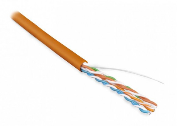 UUTP4-C5E-S24-IN-LSZH-OR-305 Кабель UTP, 4 пары, Кат. 5e, LSZH, оранжевый, 305м в кат., Hyperline