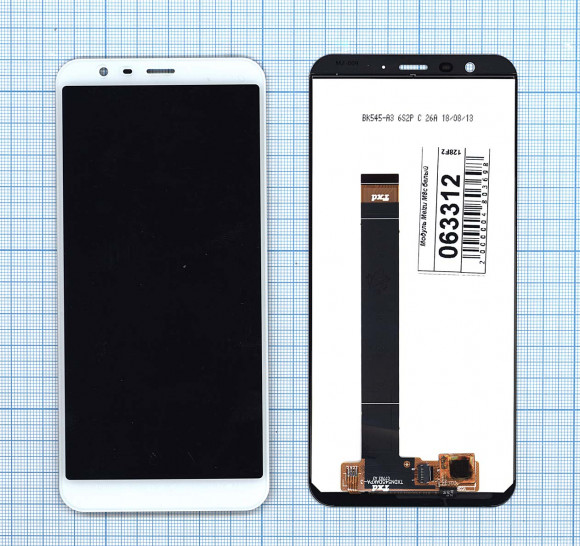Модуль (матрица + тачскрин) для Meizu M8c, белый