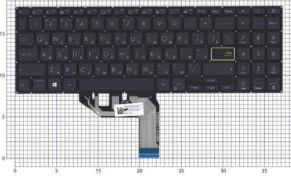 Клавиатура для ноутбука Asus VivoBook 15 K513E, черная