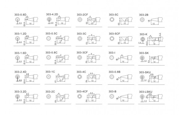 Жало для паяльника Quick 303-1C