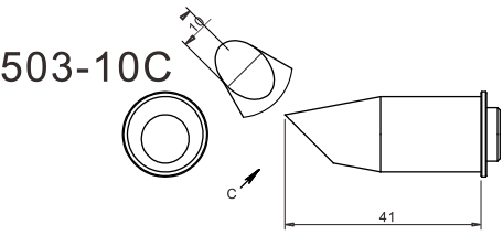 Жало для паяльника Quick Quick 503-10C