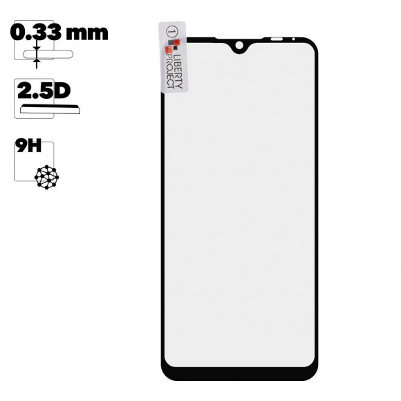 Защитное стекло "LP" для Xiaomi CC9e Thin Frame Full Glue с рамкой 0.33 мм, 2.5D, 9H, черное