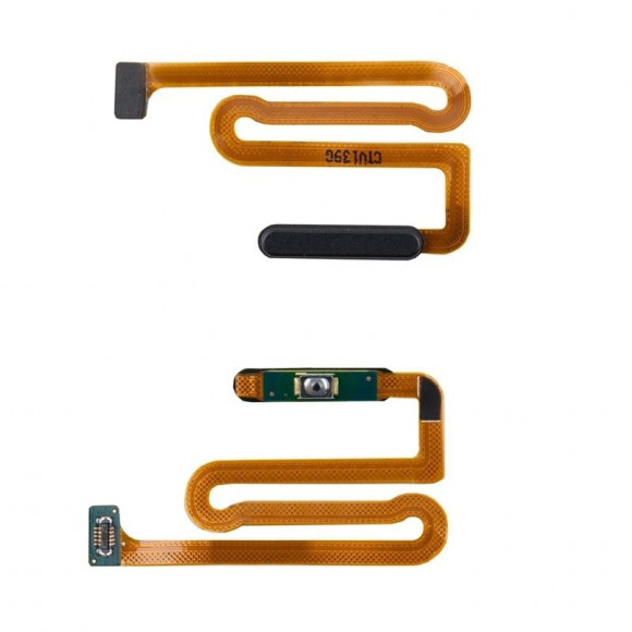 Сканер отпечатка пальца для телефона Samsung Galaxy M12 (M127F), A12 (A125F), A12 Nacho (A127F), черный