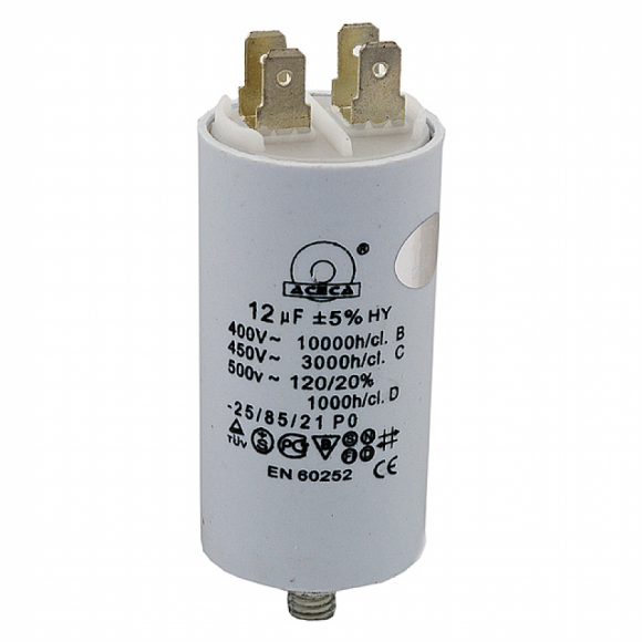Конденсатор CBB60 12мкФ 450V (4 клеммы, крепление болтом) 304003