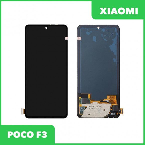 LCD дисплей для Xiaomi POCO F3 в сборе с тачскрином (черный) Premium Quality