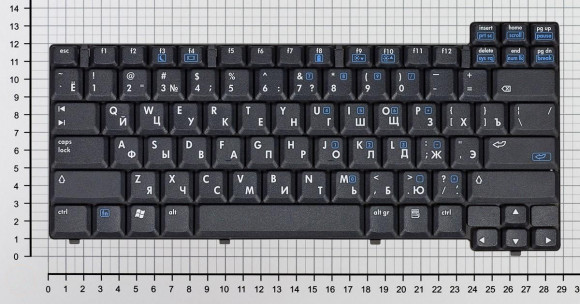 Клавиатура для ноутбука HP NC6110, NC6120, NC6130, NX6110, NX6120, NX6130, NC6220, черная Клавиатура для ноутбука HP NC6110, NC6120, NC6130, NX6110, NX6120, NX6130, NC6220, черная