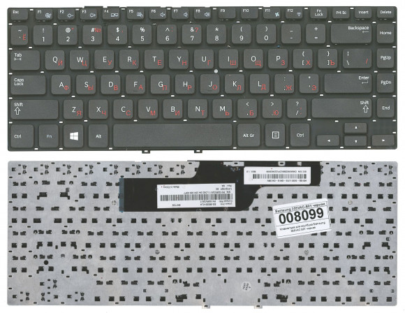 Клавиатура для ноутбука Samsung 355V4C-S01, черная Клавиатура для ноутбука Samsung 355V4C-S01, черная