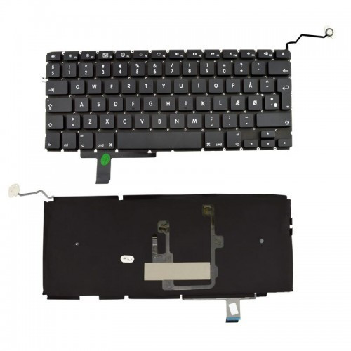 Клавиатура для ноутбука Apple MacBook Pro 17&quot; A1297 черная, большая клавиша ввода РУССКАЯ РАСКЛАДКА