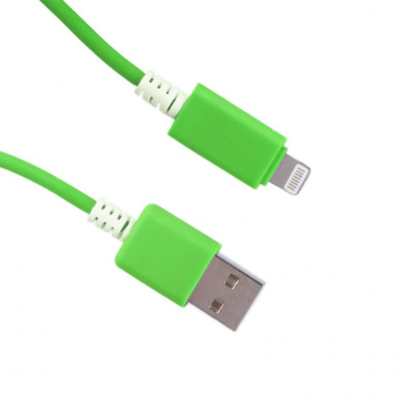 USB кабель "LP" для Apple iPhone, iPad 8-pin в катушке 1.5 метра, зеленый
