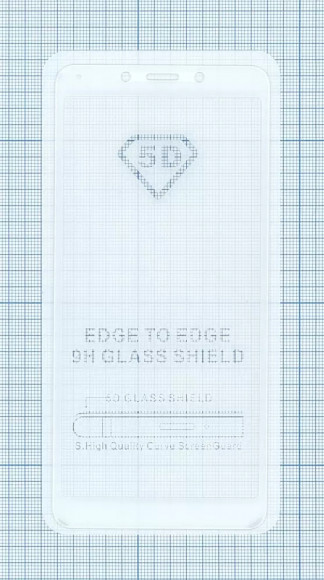 Защитное стекло "Полное покрытие" для Xiaomi Redmi 6 белое