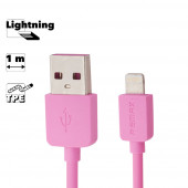 USB кабель Remax Light Series 1M Cable RC-006i для Apple 8-pin, розовый