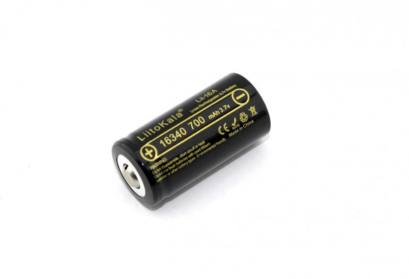 Аккумулятор типа 16340 Li-Ion LiitoKala (CR123A) 700mAh, 3.7V