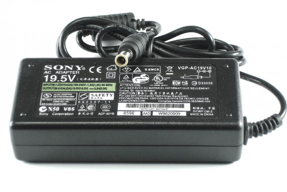 Блок питания (зарядное) для ноутбука Sony Vaio 19.5В, 3.3A, 6.5pin, (High Copy)