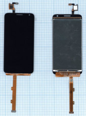 Модуль (матрица + тачскрин) для Alcatel Idol 2 Mini S 6036Y, черный Модуль (матрица + тачскрин) для Alcatel Idol 2 Mini S 6036Y, черный