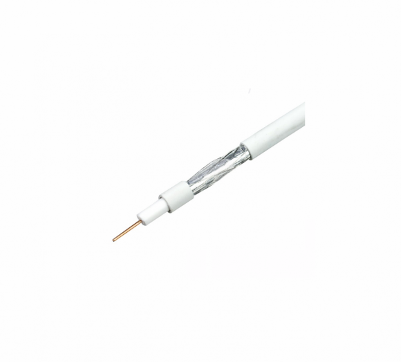 Кабель TWT коаксиальный RG11U 75 Ом, CCS, оплетка AL 96*0.16мм, ПВХ, черный, 305м на кат., TWT-RG11-CS96/3-BK