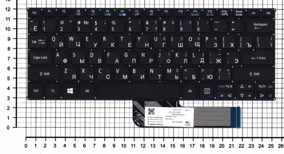 Клавиатура для ноутбука Acer Aspire Switch 10, черная