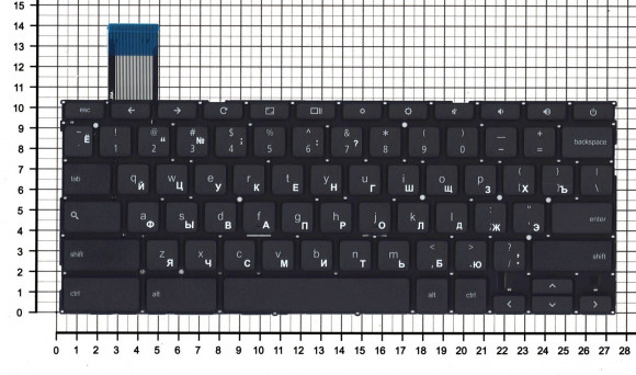 Клавиатура для ноутбука Asus ChromeBook C300, черная