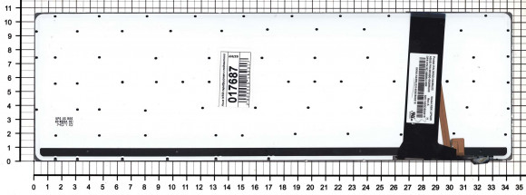 Клавиатура для ноутбука Asus N550, серебристая, (подсветка в комплект не входит)