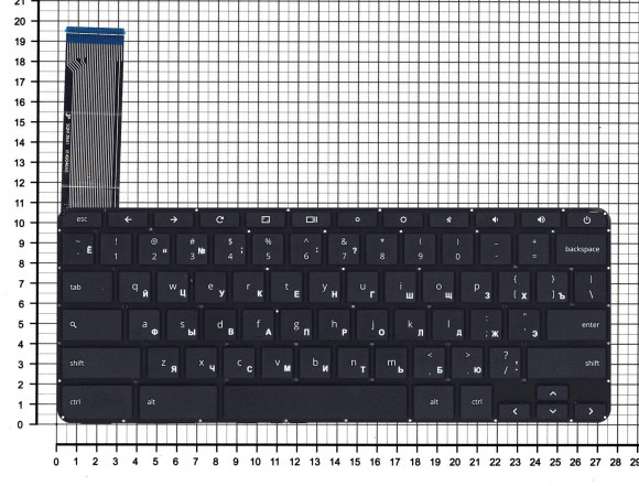 Клавиатура для ноутбука HP ChromeBook 14 G3, G4, 14-2000, 14-ak, 14-q, черная