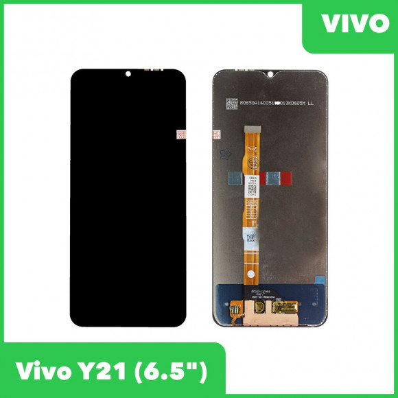 LCD дисплей для Vivo Y21 в сборе с тачскрином (черный) Premium Quality