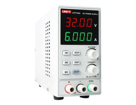 Компактный импульсный блок питания UNI-T UTP1306S 0-32V 0-6А с памятью