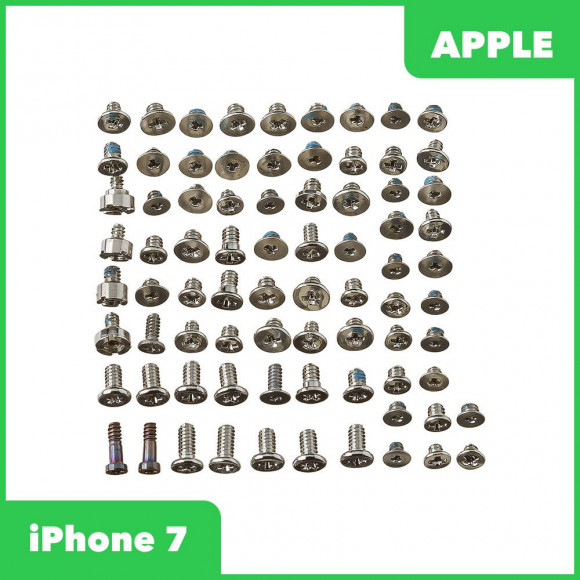 Винты (полный набор + 2 нижних винта) для Apple iPhone 7