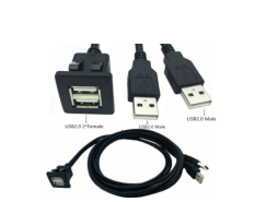 Кабель с разъемами USB 2.0 1 мама- 2 папа 1 м Кабель с разъемами USB 2.0 1 мама- 2 папа 1 м