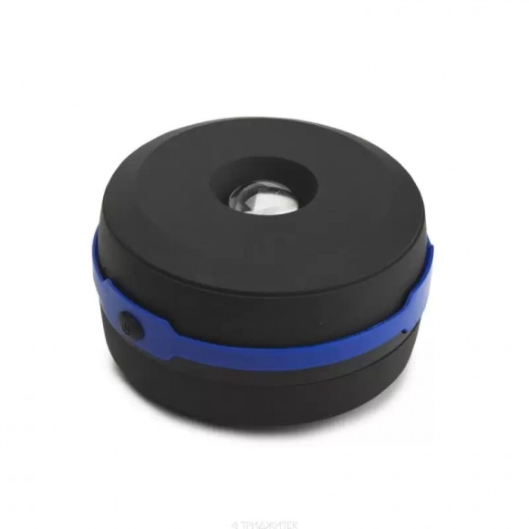 LED фонарь туристический складной на батарейках 3 х АА (черный с синим)