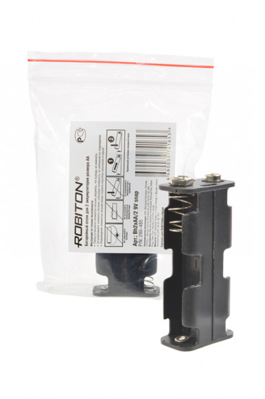 Адаптер для аккумуляторов Robiton Bh2xAA/2 9V snap для "Кроны" PK1, 1 штука