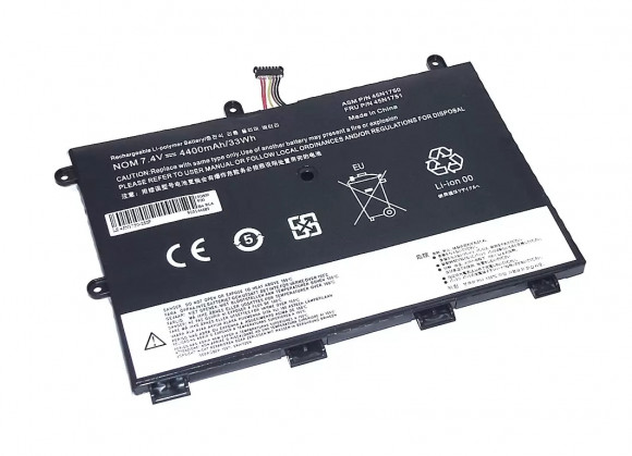 Аккумулятор (батарея) для ноутбука Lenovo ThinkPad Yoga 11e (45N1750-2S2P), 7.4В, 4400мАч, черный (OEM)