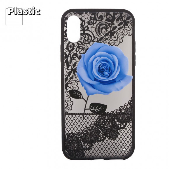 Защитная крышка "LP" для Apple iPhone X, Роза голубая (европакет)