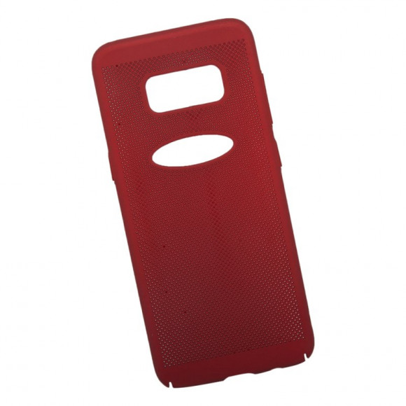 Защитная крышка для Samsung S8 "LP" Сетка Soft Touch, красная (европакет)