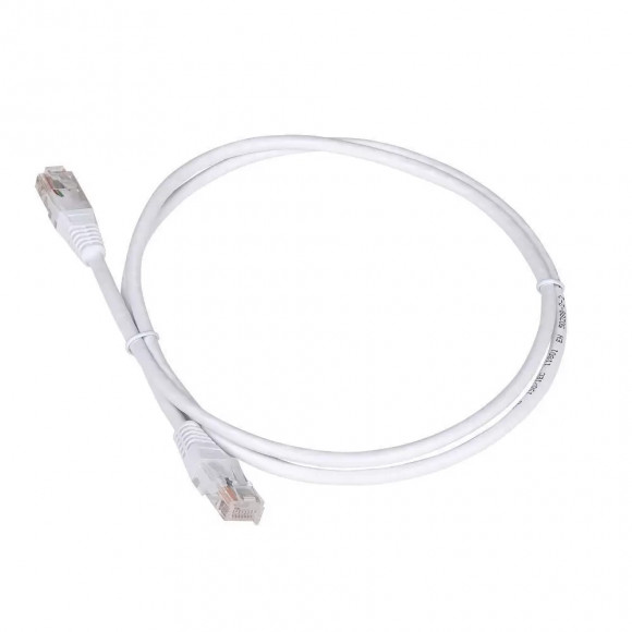 Патч-корд RJ45 - RJ45, 4 пары, UTP, категория 5е, 0.3 м, белый, TWT, TWT-45-45-0.3-WH