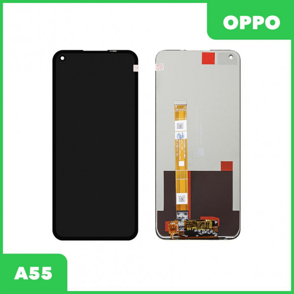 LCD дисплей для Oppo A55 в сборе с тачскрином (черный) Premium Quality