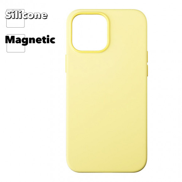 Силиконовый чехол для iPhone 13 Pro Max "Silicone Case" with MagSafe (Lemon Zest)