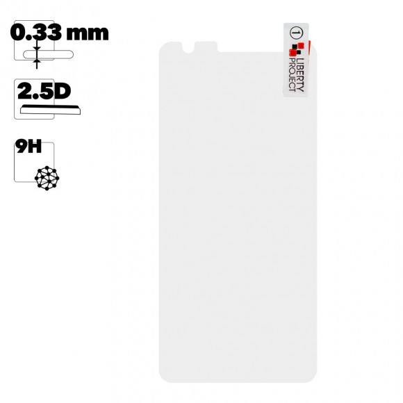 Защитное стекло "LP" для ZTE Blade V7 Plus Tempered Glass 0.33 мм, 2.5D, 9H (ударопрочное)