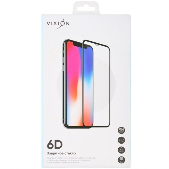 Защитное стекло 6D для Huawei Y5 Prime 2018, Y5 Lite (2018), черный