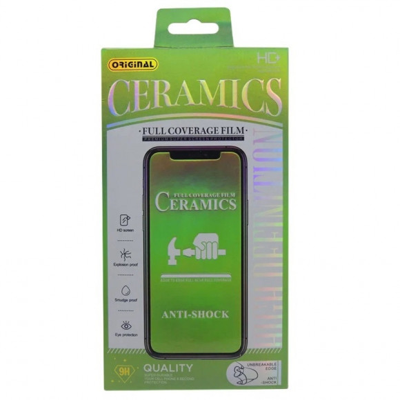 Защитная пленка дисплея iPhone 12 PRO 6.1 Ceramics (HD) черная