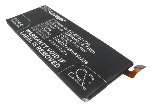 Аккумулятор CS-ZTG717XL ZTE Li3824T43P6hA54236-H для ZTE Blade S6 G717C, 3.8В, 2300мАч, 8.74Wh