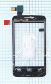 Сенсорное стекло (тачскрин) для Alcatel One Touch Tribe 3041D, черный Сенсорное стекло (тачскрин) для Alcatel One Touch Tribe 3041D, черный