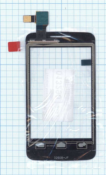 Сенсорное стекло (тачскрин) для Alcatel One Touch Tribe 3041D, черный