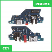 Системный разъем (разъем зарядки) для Realme C21, микрофон (оригинал) Системный разъем (разъем зарядки) для Realme C21, микрофон (оригинал)