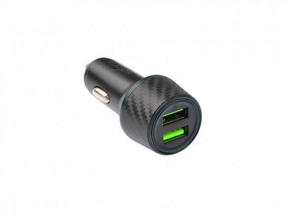 Автомобильное зарядное устройство U6 Fast Charger (2-USB/3A) 36W, черный (Vixion)
