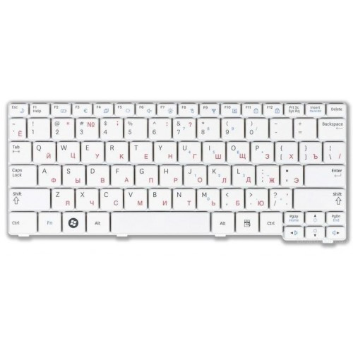Клавиатура для ноутбука Samsung N150 N140 N145 N148 N151 NB30 N102 белая РУССКАЯ РАСКЛАДКА