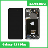 Дисплей для Samsung Galaxy S21 Plus SM-G996 в сборе GH82-27268A в рамке (черный) 100% оригинал